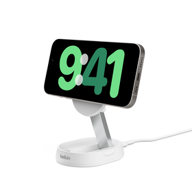 Convertible Magnetic Wireless Charging Stand with Qi2 15W, White, hi-res